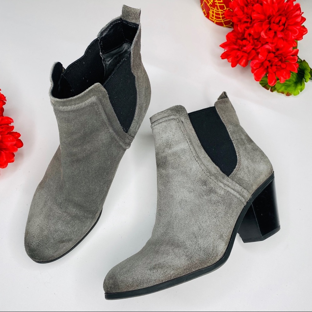 Sam Edelman Gray Suede Layla Booties